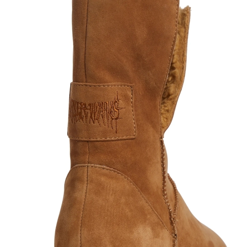 Atmosphere - Dolls Kill Tan Shearling Platform Boots - US SIZE 9 - Picture 3 of 6
